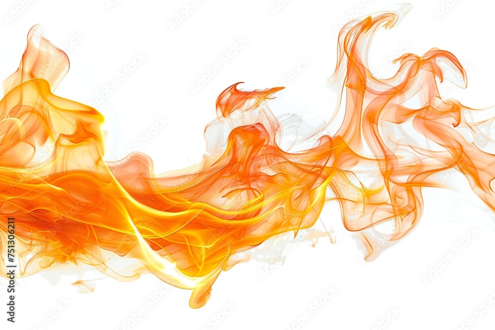 Fire design element isolated on white background Generative Ai Fire design element isolated on white background Generative Ai