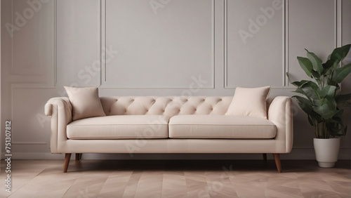 Modern living room with sofa.