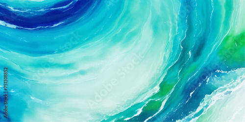 abstract soft blue and green abstract water color ocean wave texture background. Banner Graphic Resource as background for ocean wave and water wave abstract graphics 