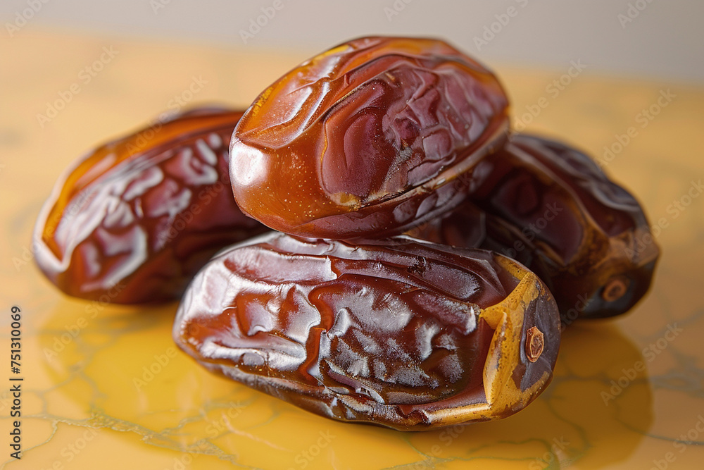 Dates Fruit close up for Ramadan created with Generative AI Dates Fruit close up for Ramadan created with Generative AI