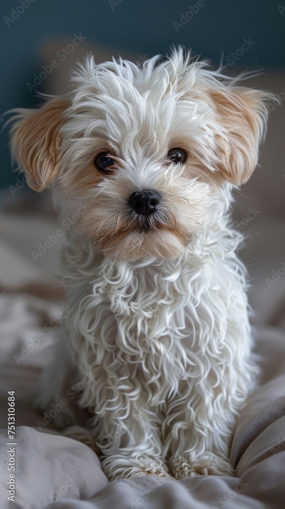 A cute white Maltese A cute white Maltese