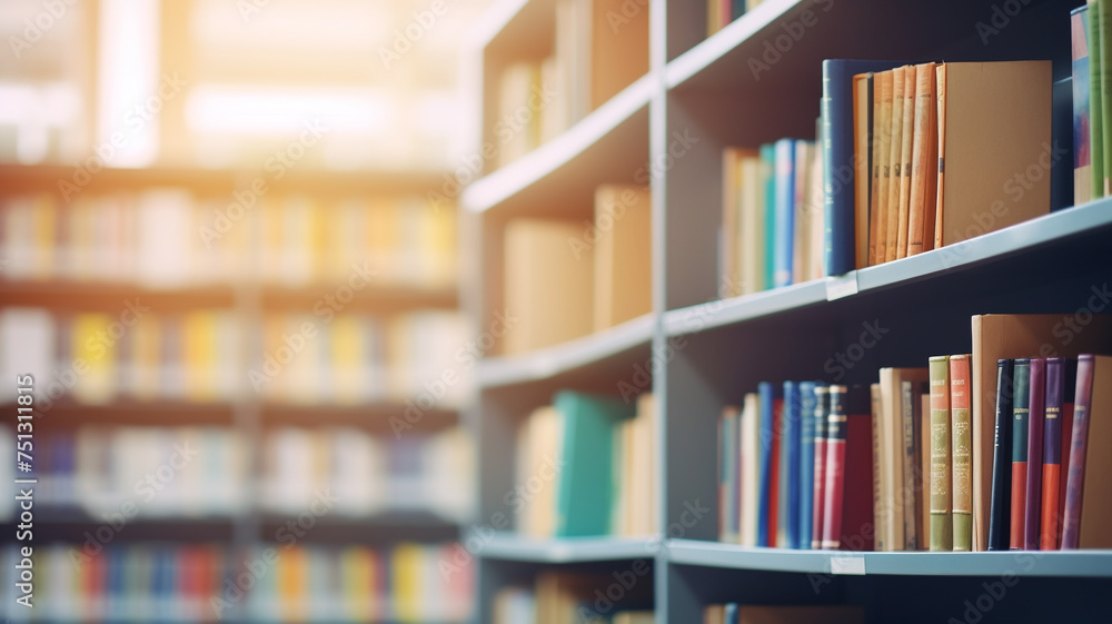 Abstract blurred public library in sunrise Abstract blurred public library in sunrise