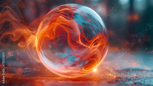 Time's Embrace: An Abstract Long Exposure of a Spinning Globe, Symbolizing the Eternal Dance of Day and Night