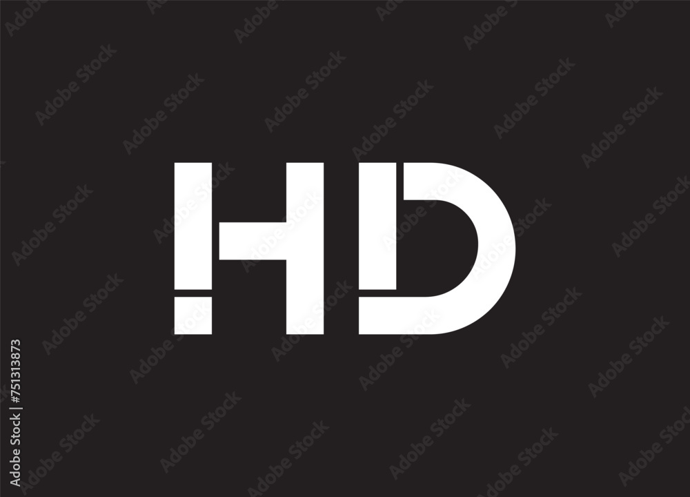 Creative Professional Trendy Letter HD Logo Design in Black and White Color Creative Professional Trendy Letter HD Logo Design in Black and White Color