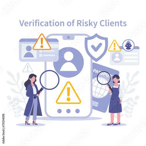 KYC concept. Flat vector illustration.