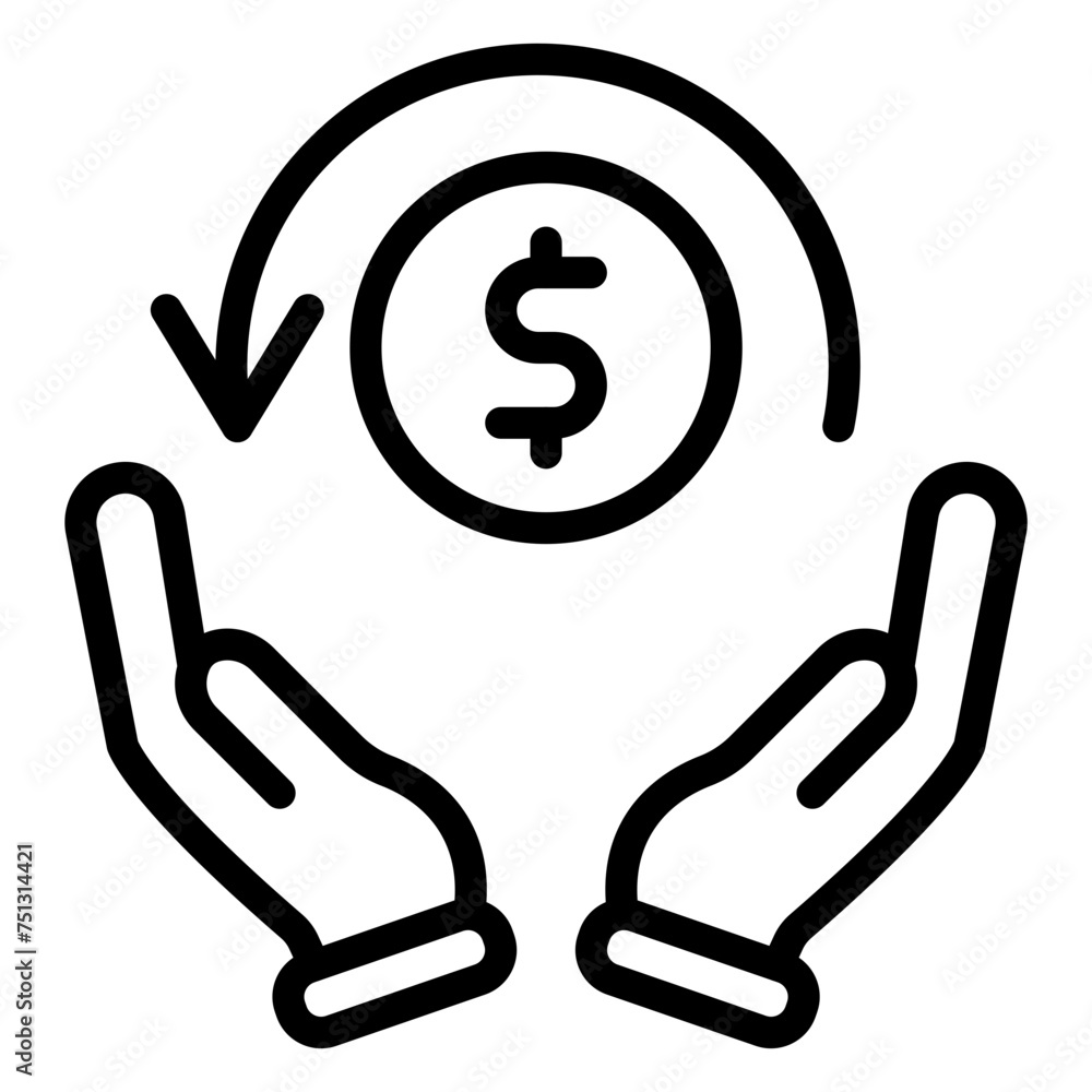 Cashback icon vector image. Can be used for Web Store. Cashback icon vector image. Can be used for Web Store.
