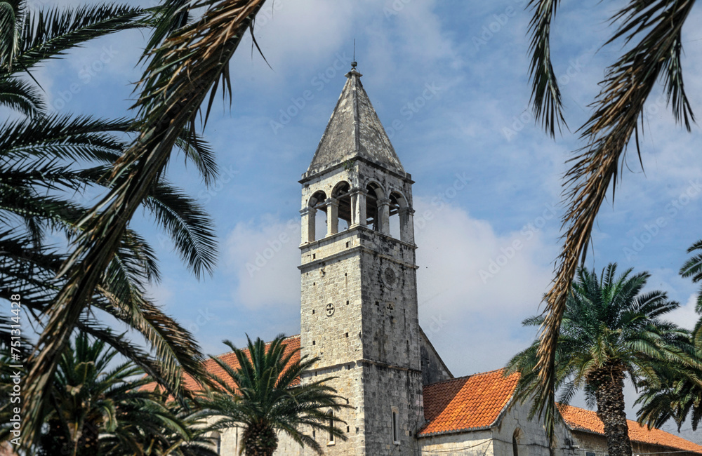 Church at Trogir in the eighties. Croatia. Former Joegoeslavia in the eighties