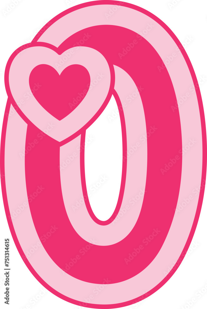 0 Zero Heart Valentine Day Number 0 Zero Heart Valentine Day Number