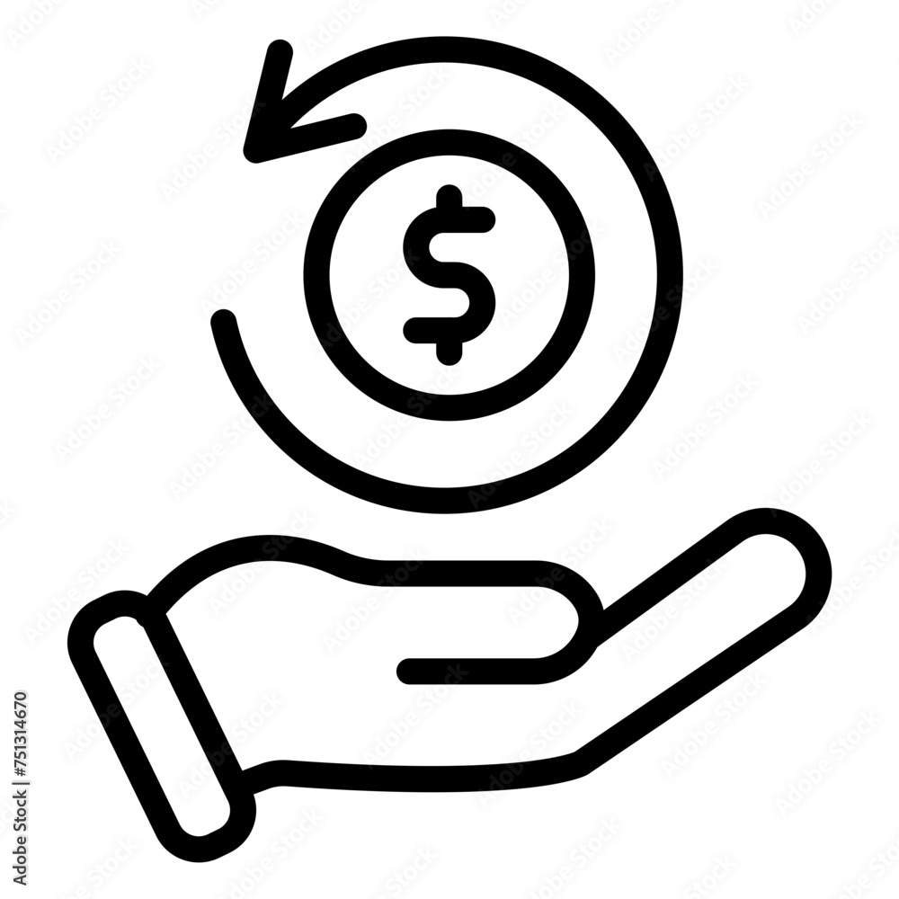 Refund icon vector image. Can be used for Web Store. Refund icon vector image. Can be used for Web Store.