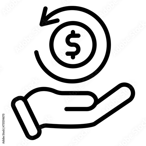 Refund icon vector image. Can be used for Web Store.