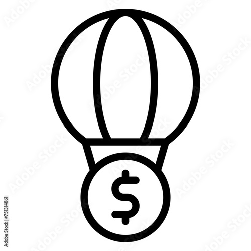 Balloon Payment icon vector image. Can be used for Automotive Dealership.