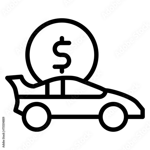 Buy a Car icon vector image. Can be used for Automotive Dealership.