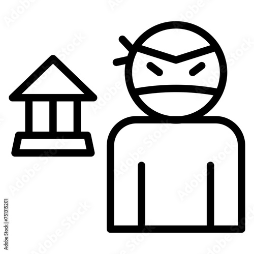 Bank Fraud icon vector image. Can be used for Banking.