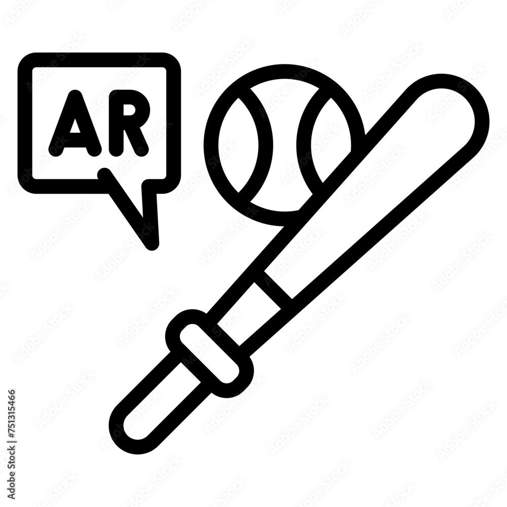 Ar Baseball icon vector image. Can be used for Augmented Reality. Ar Baseball icon vector image. Can be used for Augmented Reality.
