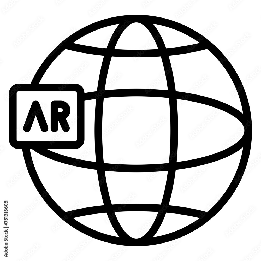 Ar World icon vector image. Can be used for Augmented Reality. Ar World icon vector image. Can be used for Augmented Reality.