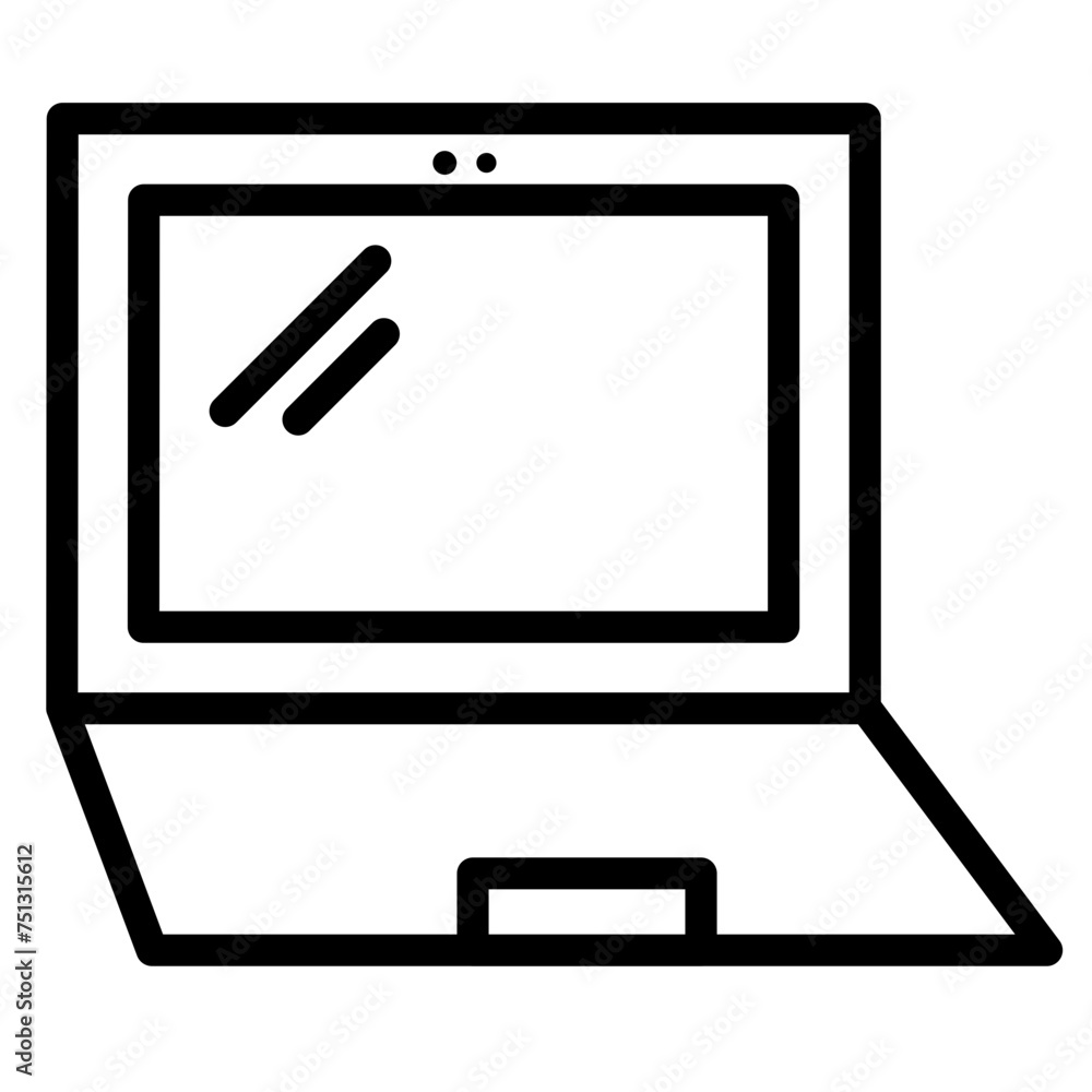 Laptop icon vector image. Can be used for Augmented Reality. Laptop icon vector image. Can be used for Augmented Reality.
