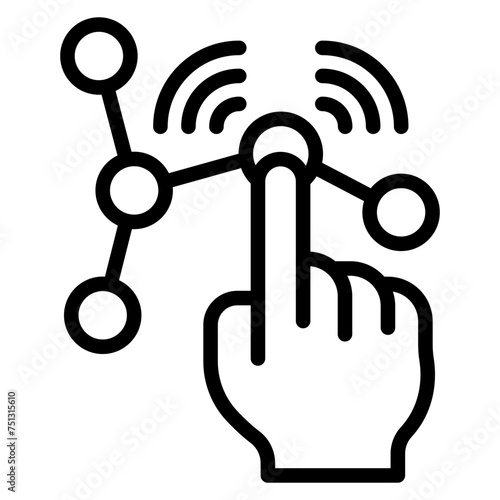 Interactive icon vector image. Can be used for Augmented Reality.