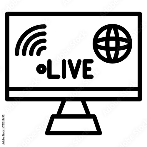 Streaming Platform icon vector image. Can be used for Live Streaming.