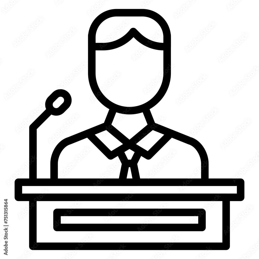 Assistant Minority Leader icon vector image. Can be used for Politics.