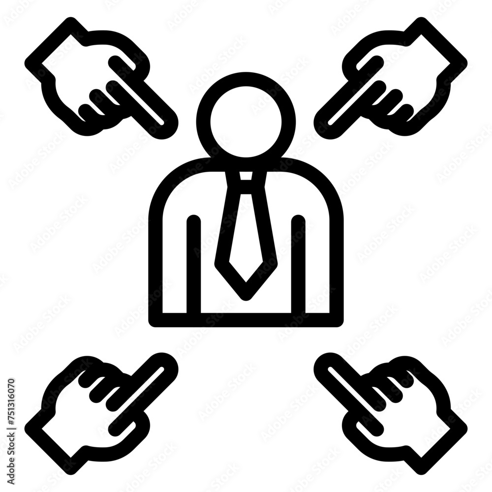 Scapegoat icon vector image. Can be used for Politics. Scapegoat icon vector image. Can be used for Politics.