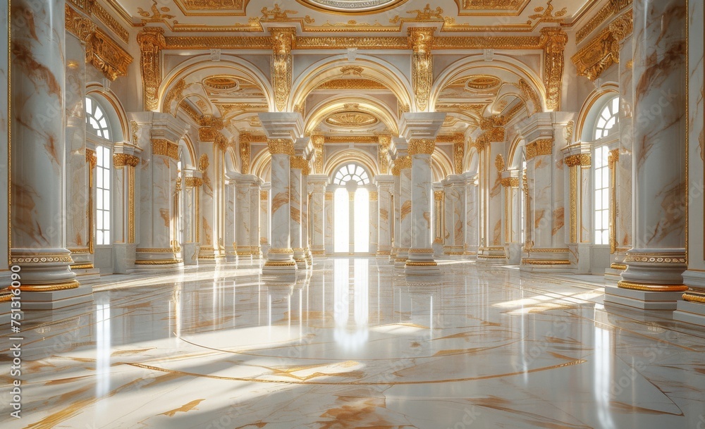 gold marble interior of the royal palace. golden palace. castle interior. gold marble interior of the royal palace. golden palace. castle interior.