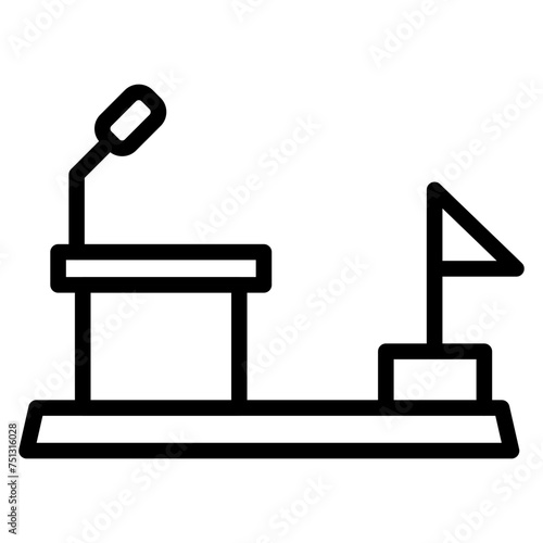 Platform icon vector image. Can be used for Politics.