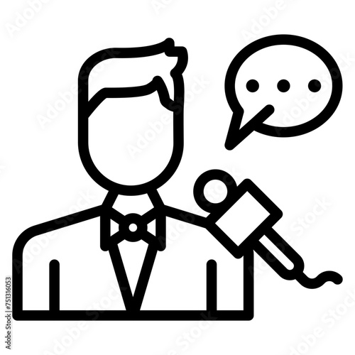 Pundit icon vector image. Can be used for Politics.