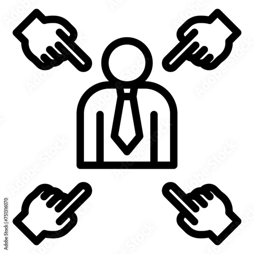 Scapegoat icon vector image. Can be used for Politics.