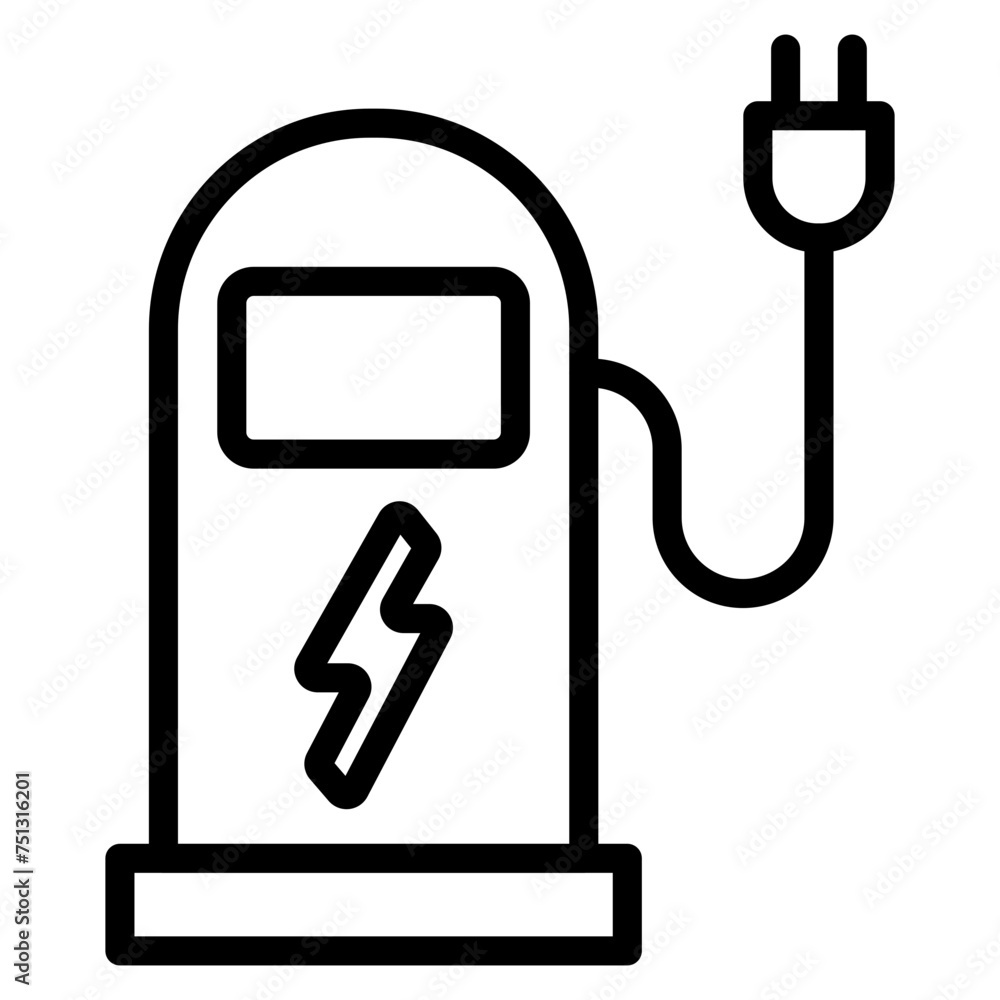 Charging Station icon vector image. Can be used for Personal Transportation. Charging Station icon vector image. Can be used for Personal Transportation.