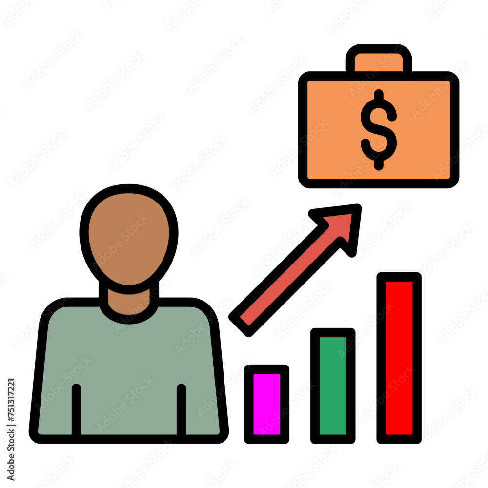   Job Promotion line filled icon