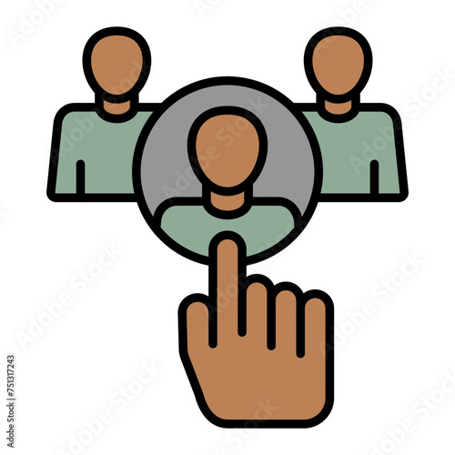   Choosing line filled icon