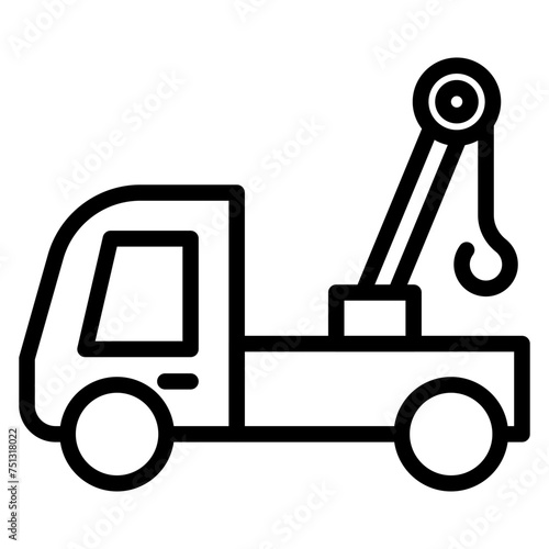 Tow Truck icon vector image. Can be used for Emergency Service.
