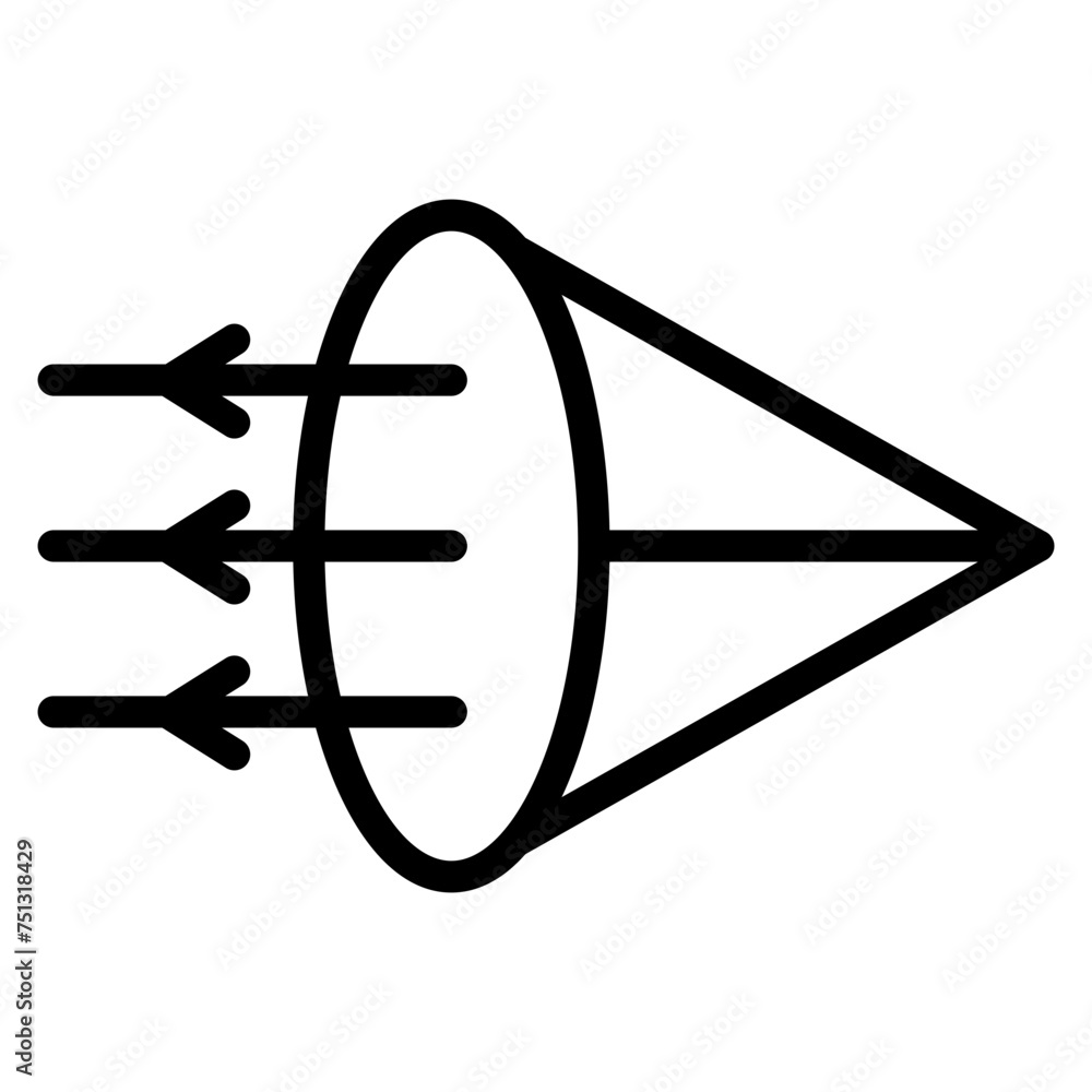 Refraction icon vector image. Can be used for Lighting. Refraction icon vector image. Can be used for Lighting.