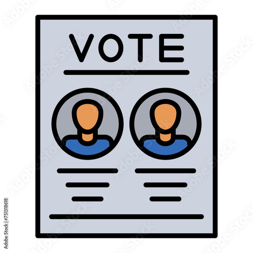   Candidates line filled icon