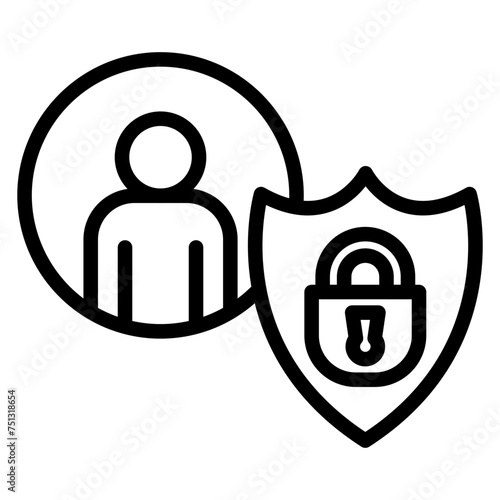 End User Privacy icon vector image. Can be used for Privacy.