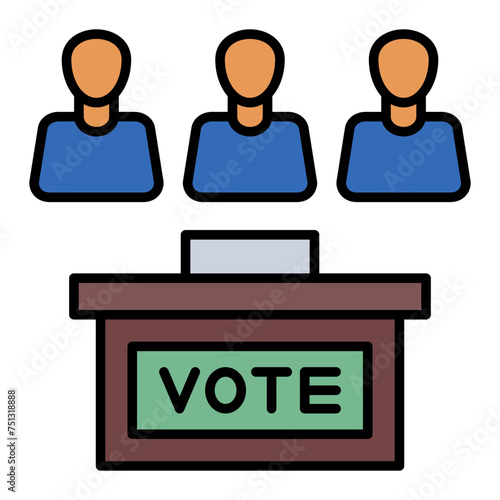   Elections line filled icon