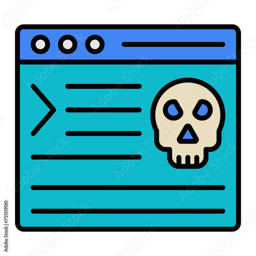   Terminal line filled icon