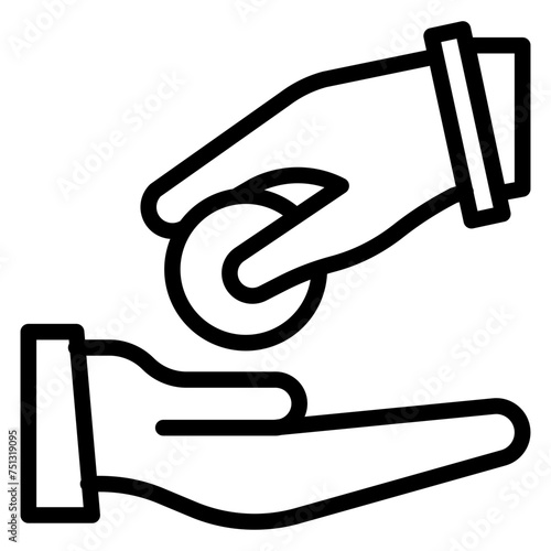 Generosity icon vector image. Can be used for Charity.