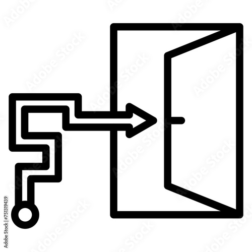 Exit Strategy icon vector image. Can be used for Survey.