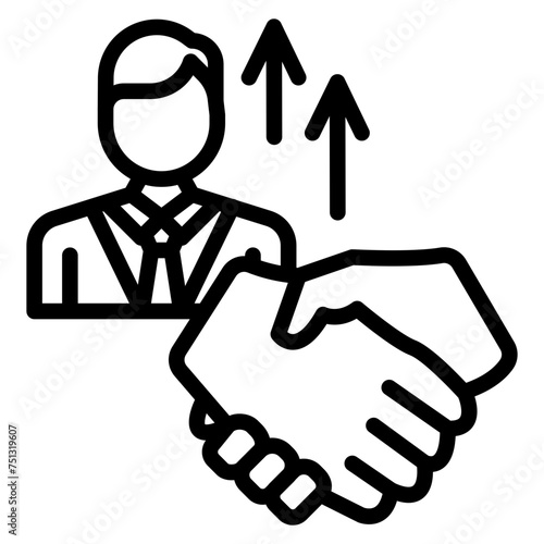 Succession Planning icon vector image. Can be used for Survey.