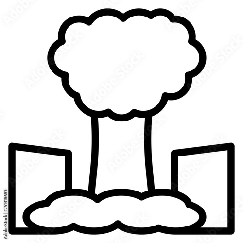 Dystopian icon vector image. Can be used for Movie Genres.