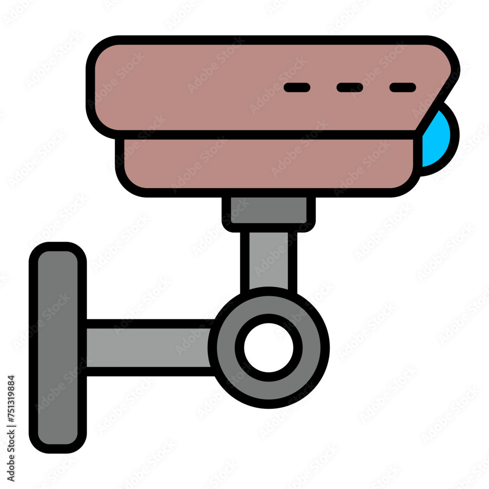 Security Camera line filled icon Security Camera line filled icon