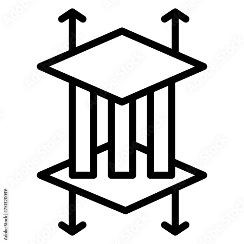 Layer Adhesion icon vector image. Can be used for Additive Maufacturing.
