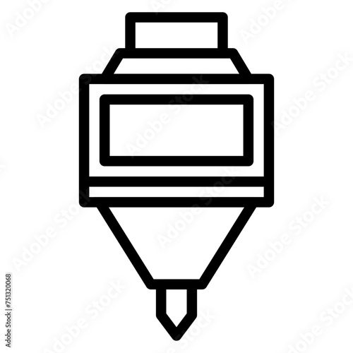 Print Head icon vector image. Can be used for Additive Maufacturing.