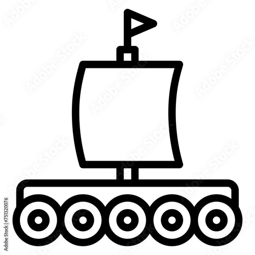 Raft icon vector image. Can be used for Additive Maufacturing.