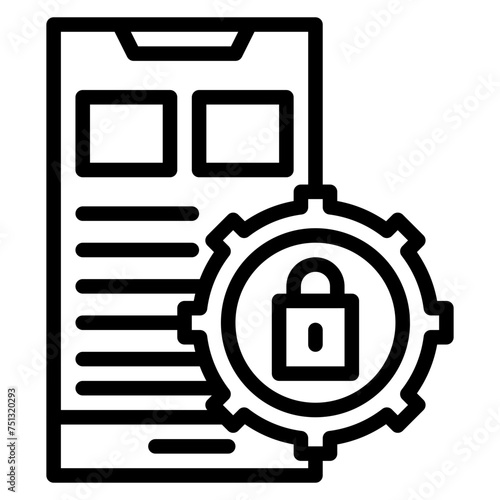 Privacy Settings icon vector image. Can be used for Business Onboarding.