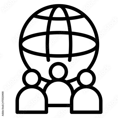 Diversity icon vector image. Can be used for World Refugee Day.