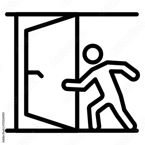 Escape icon vector image. Can be used for World Refugee Day.
