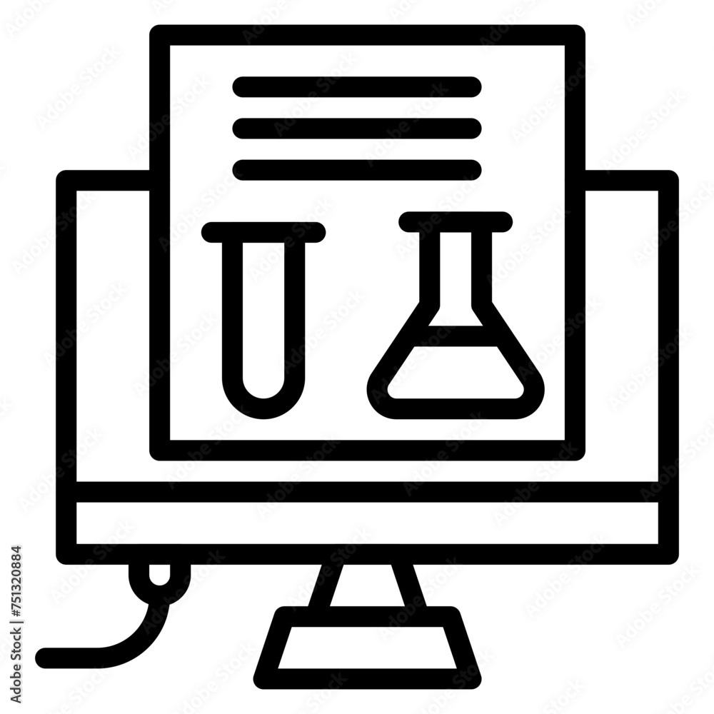Lab Computer icon vector image. Can be used for Virtual Lab. Lab Computer icon vector image. Can be used for Virtual Lab.