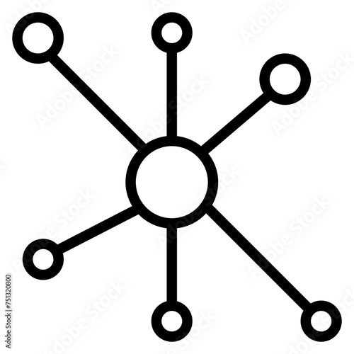 Chemical Structure icon vector image. Can be used for Virtual Lab.